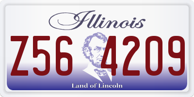 IL license plate Z564209