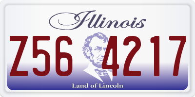 IL license plate Z564217