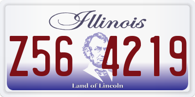 IL license plate Z564219