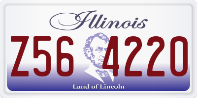 IL license plate Z564220