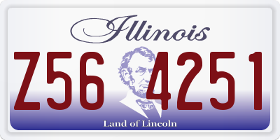 IL license plate Z564251