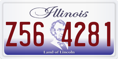 IL license plate Z564281