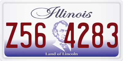 IL license plate Z564283