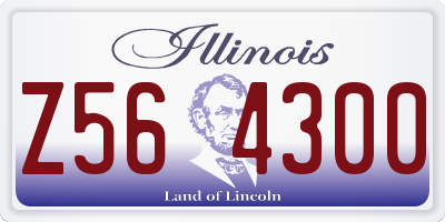 IL license plate Z564300