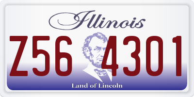 IL license plate Z564301