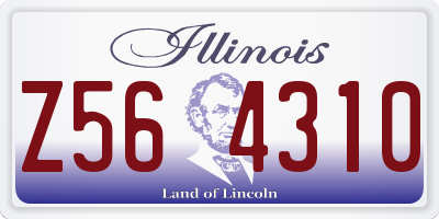 IL license plate Z564310
