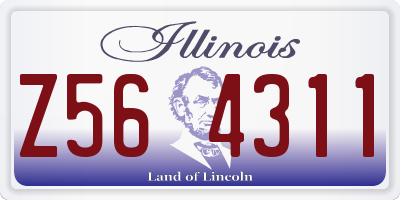 IL license plate Z564311