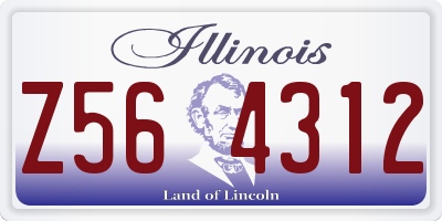 IL license plate Z564312