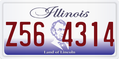 IL license plate Z564314