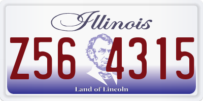 IL license plate Z564315