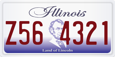 IL license plate Z564321
