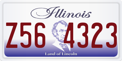 IL license plate Z564323