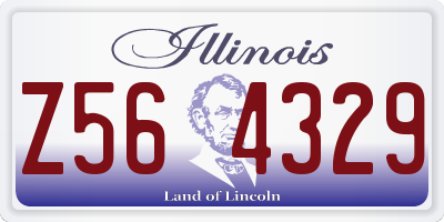 IL license plate Z564329