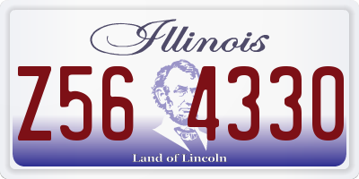 IL license plate Z564330
