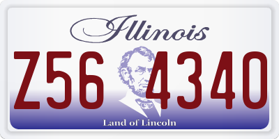 IL license plate Z564340