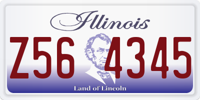 IL license plate Z564345