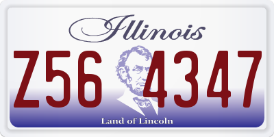 IL license plate Z564347