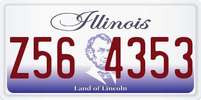 IL license plate Z564353
