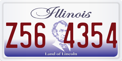 IL license plate Z564354