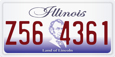 IL license plate Z564361