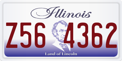IL license plate Z564362