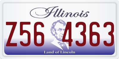 IL license plate Z564363