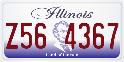 IL license plate Z564367