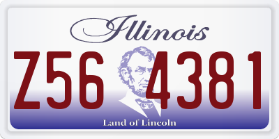 IL license plate Z564381