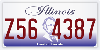IL license plate Z564387