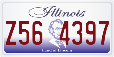 IL license plate Z564397