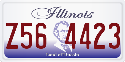 IL license plate Z564423