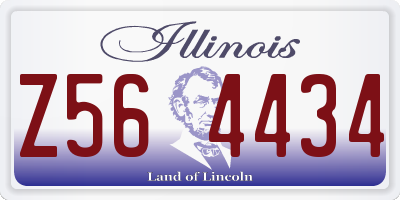 IL license plate Z564434