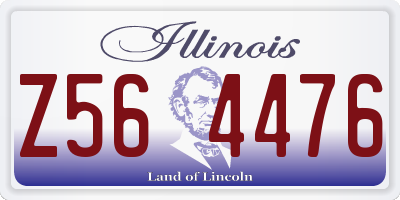 IL license plate Z564476