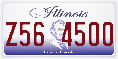 IL license plate Z564500