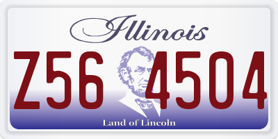 IL license plate Z564504