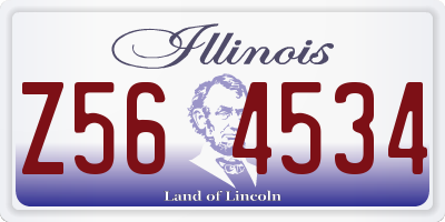 IL license plate Z564534