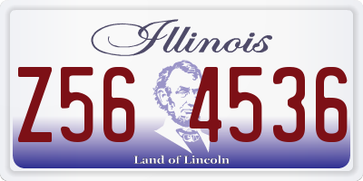 IL license plate Z564536