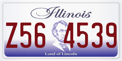IL license plate Z564539