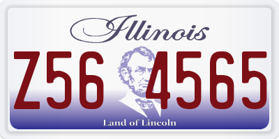 IL license plate Z564565