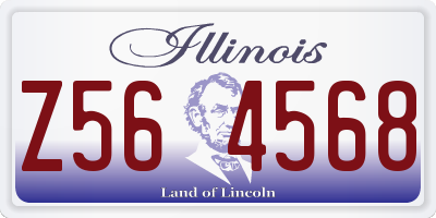 IL license plate Z564568