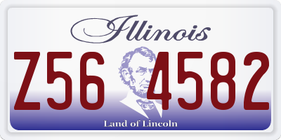 IL license plate Z564582