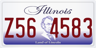 IL license plate Z564583