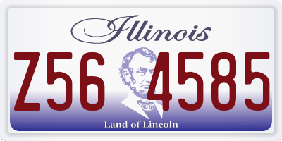 IL license plate Z564585