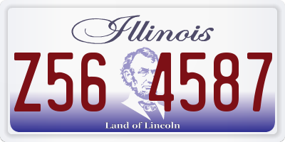 IL license plate Z564587