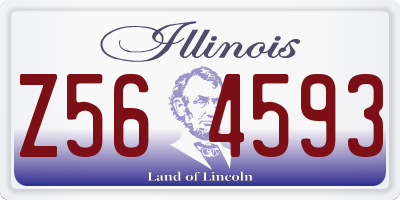 IL license plate Z564593