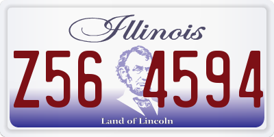 IL license plate Z564594