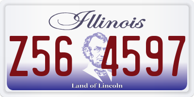 IL license plate Z564597