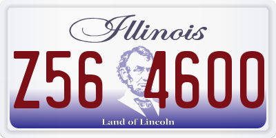 IL license plate Z564600