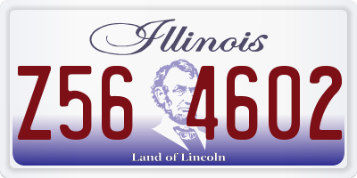 IL license plate Z564602