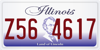 IL license plate Z564617